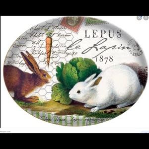 Michel Design Works Glass Soap Dish Bunnies